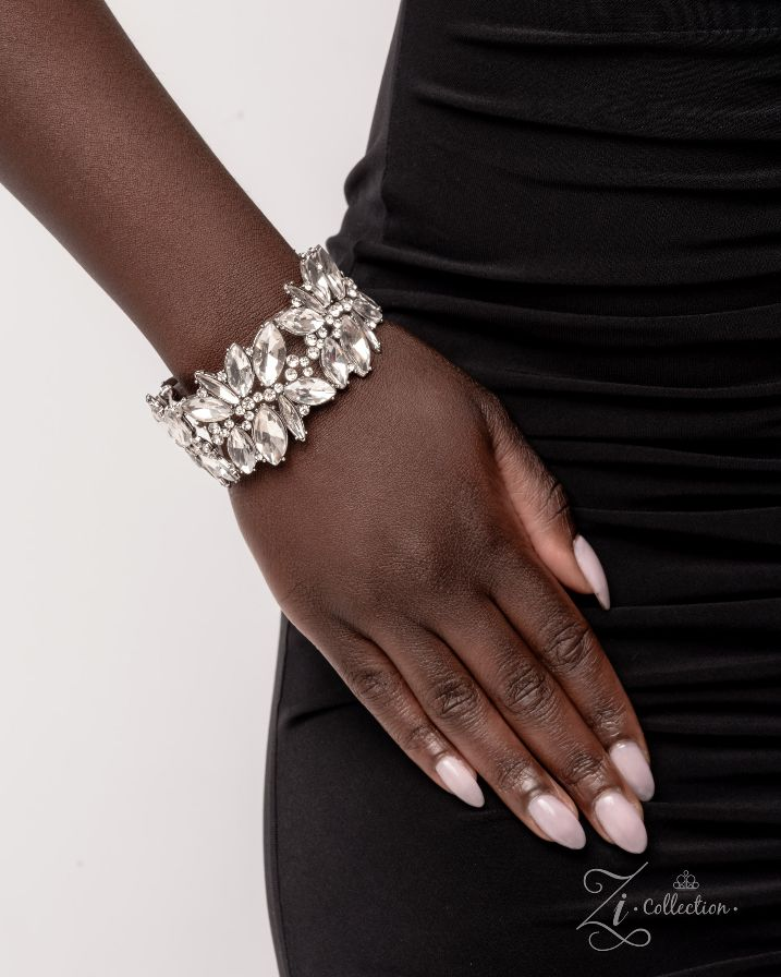 Crystal Floral Stretch Bracelet — Zi Collection Bracelet $25