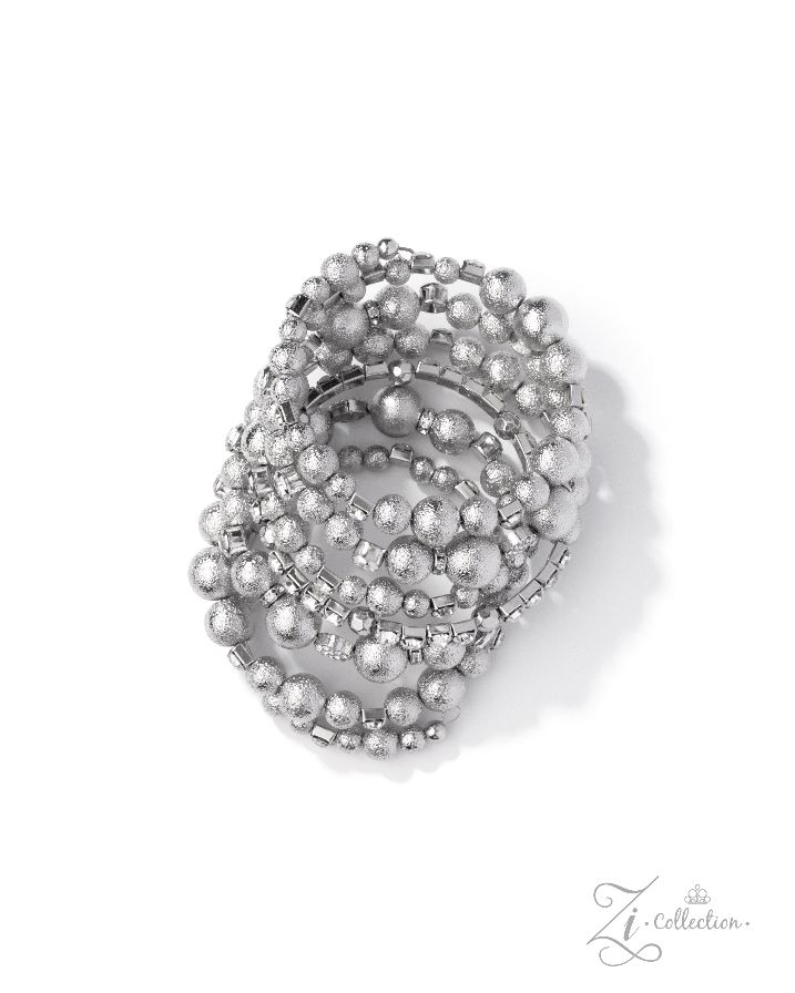 Silver Textured Coil Bracelet — Zi Collection Bracelet $25
