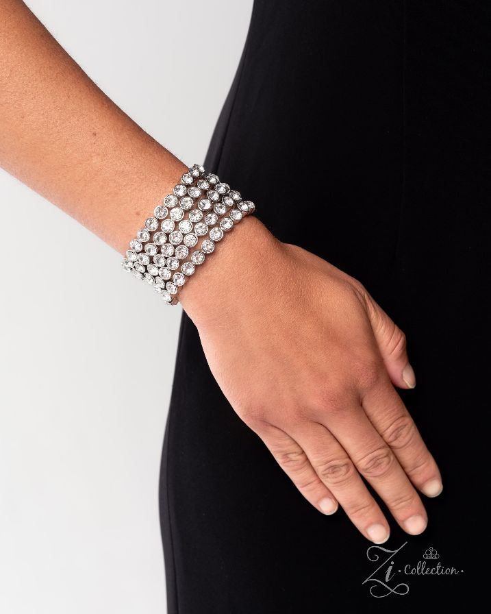 White Rhinestone Stack Bracelet — Zi Collection Bracelet $25